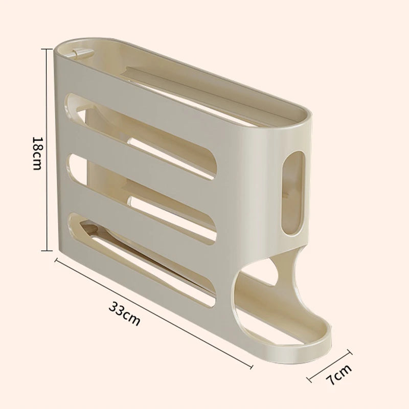 Porta Ovos com Trilho Deslizante - Organizador de Ovos para Geladeira